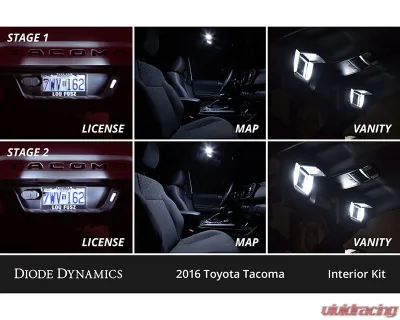 Diode Dynamics Cool White Stage 1 Interior LED Kit Toyota Tacoma 2016-2023 - DD0505