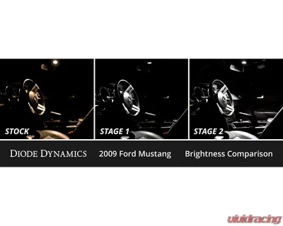 Diode Dynamics Cool White Stage 1 Interior LED Kit Ford Mustang 2005-2009 - DD0515