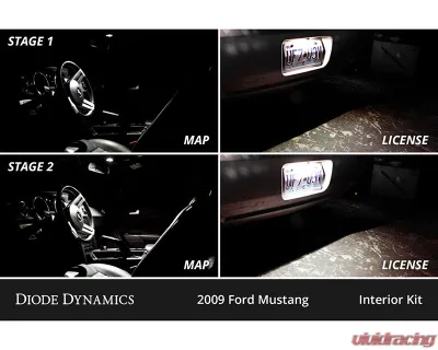 Diode Dynamics Cool White Stage 1 Interior LED Kit Ford Mustang 2005-2009 - DD0515