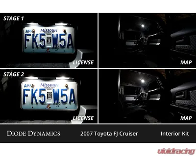 Diode Dynamics Cool White Stage 1 Interior LED Kit Toyota FJ Cruiser 2007-2014 - DD0585