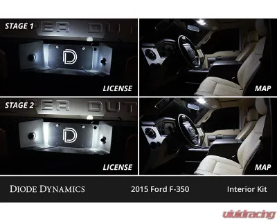 Diode Dynamics Cool White Stage 2 Interior LED Kit Ford Super Duty F250 | F350 2008-2016 - DD0600