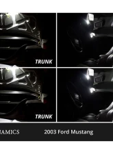 Diode Dynamics Cool White Stage 2 Interior LED Kit Ford Mustang 1994-2004                                     - DD0606 - Image 4