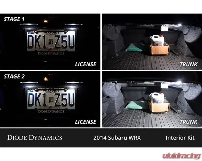 Diode Dynamics Cool White Stage 1 Interior LED Kit Subaru WRX 2008-2014 - DD0613