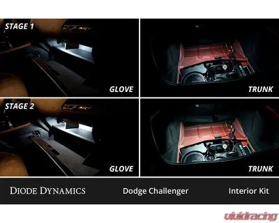 Diode Dynamics Cool White Stage 1 Interior LED Kit Dodge Challenger 2009-2014 - DD0623