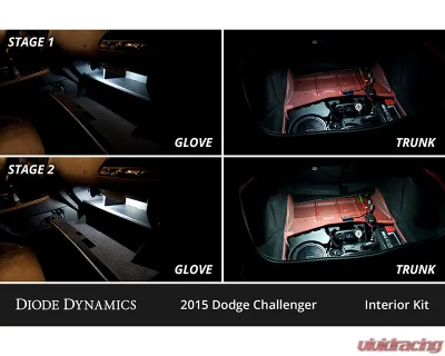 Diode Dynamics Cool White Stage 1 Interior LED Kit Dodge Challenger 2015-2023 - DD0625