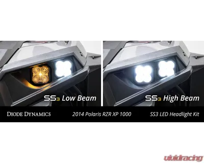 Diode Dynamics Pro White ABL SS3 LED Headlight Kit Polaris RZR XP 1000 2014-2023 - DD7844