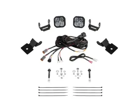 Diode Dynamics Stage Series Pro White Combo SS3 A-Pillar Pod Kit Polaris RZR XP 1000 2014-2018