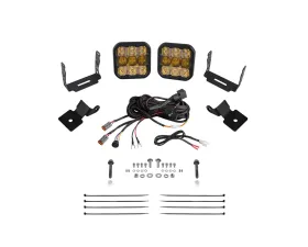 Diode Dynamics Stage Series Sport Yellow Combo SS5 A-Pillar Pod Kit Polaris RZR XP 1000 2014-2018