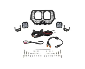 Diode Dynamics Stage Series Sport White Combo LED Grille Kit Polaris RZR XP 1000 2014-2018