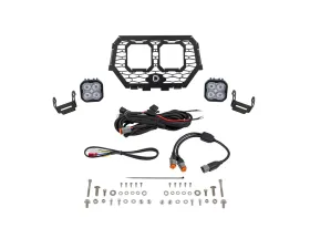 Diode Dynamics Stage Series Sport White Fog LED Grille Kit Polaris RZR XP 1000 2014-2018