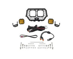 Diode Dynamics Stage Series Sport Yellow Fog LED Grille Kit Polaris RZR XP 1000 2014-2018