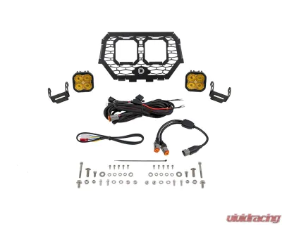 Diode Dynamics Stage Series Sport Yellow Fog LED Grille Kit Polaris RZR XP 1000 2014-2018 - DD7858