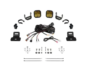Diode Dynamics Stage Series SS3 Pro Yellow Combo Ditch Light Kit Can-Am Maverick X3 2017-2024