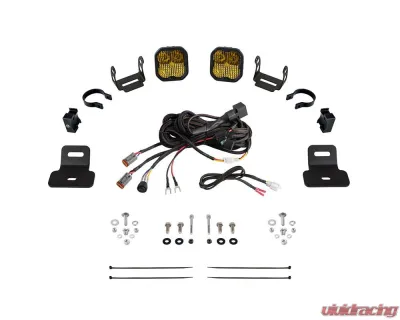 Diode Dynamics Stage Series SS3 Pro Yellow Combo Ditch Light Kit Can-Am Maverick X3 2017-2024 - DD7867