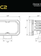 Diode Dynamics Stage Series SSC2 Sport Yellow 1.875" Roll Bar Chase Light Kit                                     - DD7875 - Image 7