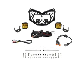 Diode Dynamics Stage Series Pro Yellow Combo LED Grille Kit Can-Am Maverick X3 2017-2024