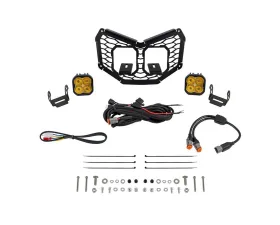 Diode Dynamics Stage Series Pro Yellow Fog LED Grille Kit Can-Am Maverick X3 2017-2024