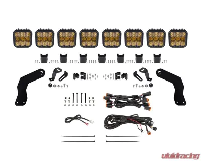 Diode Dynamics SS5 Sport CrossLink Roof Yellow Combo Lightbar Kit Can-Am Maverick X3 2017-2018 - DD7891