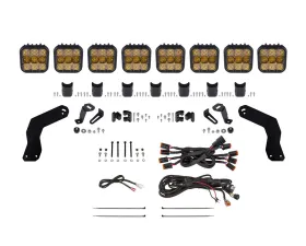 Diode Dynamics SS5 Pro CrossLink Roof Yellow Combo Lightbar Kit Can-Am Maverick X3 2017-2018