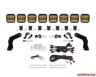 Diode Dynamics SS5 Pro CrossLink Roof Yellow Combo Lightbar Kit Can-Am Maverick X3 2017-2018 - DD7893