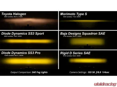 Diode Dynamics Cool White (6000K) Pro White SAE Fog SS3 LED Fog Light Kit Lexus IS350C 2010-2013 - DD8359