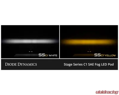 Diode Dynamics  SSC1 LED Fog Light Kit (Yellow SAE) Ford Ranger Raptor 2024-2025 - DD8056