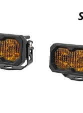 Diode Dynamics C2 2.0 Sport Yellow Flood Standard ABL Pair                                     - DD8097P - Image 2