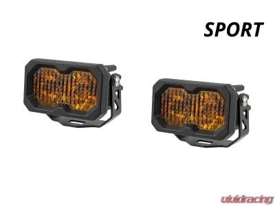 Diode Dynamics C2 2.0 Sport Yellow Flood Standard ABL Pair - DD8097P