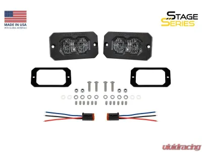 Diode Dynamics C2 2.0 Pro White Flood Flush RBL Pair - DD8124P
