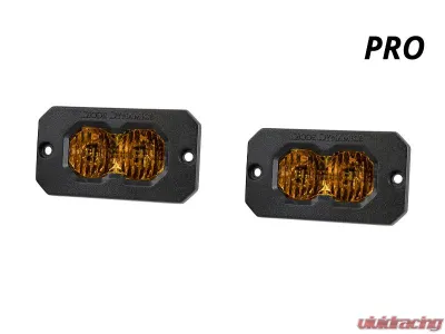 Diode Dynamics C2 2.0 Pro Yellow Flood Flush ABL Pair - DD8125P