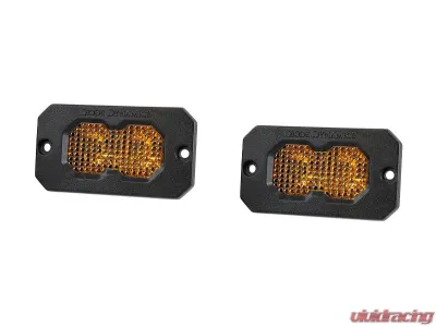 Diode Dynamics C2 2.0 Max Yellow Flood Flush ABL Pair - DD8129P
