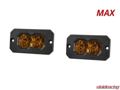 Diode Dynamics C2 2.0 Max Yellow Flood Flush ABL Pair - DD8129P