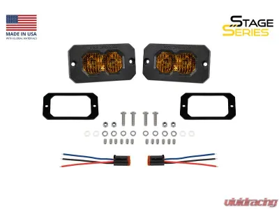Diode Dynamics C2 2.0 Max Yellow Flood Flush ABL Pair - DD8129P