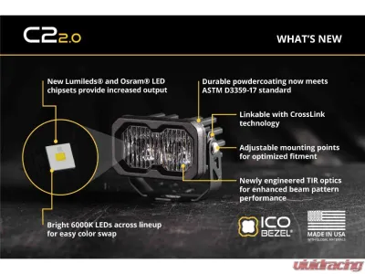 Diode Dynamics C2 2.0 Max White SAE Fog/Wide Standard ABL Single - DD8240S