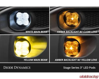 Diode Dynamics ABL White SAE Fog SS3 Sport Type TR Kit Lexus | Toyota 2004-2009 - DD8448
