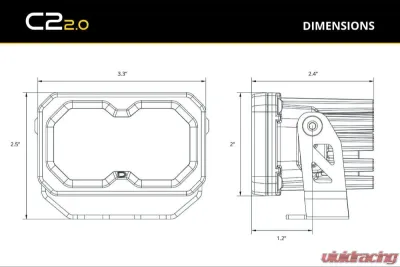 Diode Dynamics C2R 1pc White Flood Standard LED Pod - DD8450S