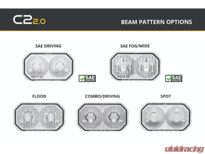 Diode Dynamics C2 2.0 Lens SAE Fog/Wide Clear - DD8550