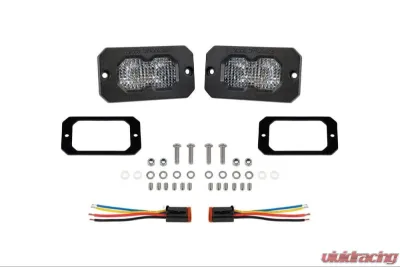 Diode Dynamics C2R 2pc White Flood Flush Mount LED Pod - DD8573P