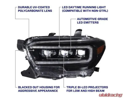 Diode Dynamics Sequential LED Projector with Selectable DRL Toyota Tacoma 2016-2023 - FL0001