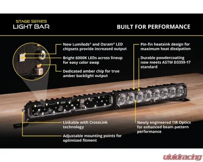 Diode Dynamics SS10 Max Yellow Spot Standard ABL LED Light Bar - DD8215