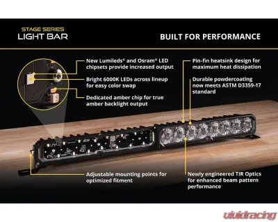Diode Dynamics SS40 Pro Yellow Spot Standard ABL LED Light Bar - DD8405