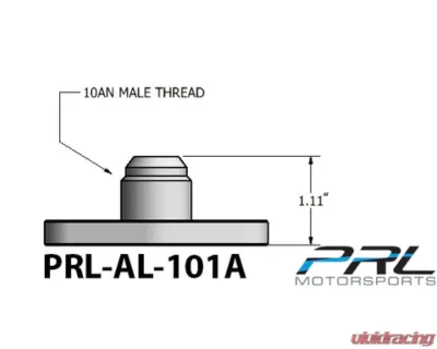 PRL Motorsports T3 | T4 Turbo -10AN Ported Oil Drain Flange for Honda Civic 2016-2021 - PRL-AL-101A