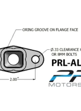 PRL Motorsports T3 | T4 Turbo -10AN Ported Oil Drain Flange for Honda Civic 2016-2021                                     - PRL-AL-101A - Image 4