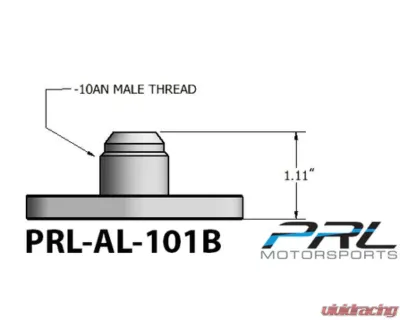 PRL Motorsports T3 | T4 Turbo -10AN Ported Oil Drain Flange for Honda Civic 2016-2021 - PRL-AL-101A
