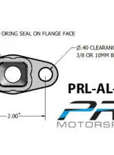 PRL Motorsports T3 | T4 Turbo -10AN Ported Oil Drain Flange for Honda Civic 2016-2021                                     - PRL-AL-101A - Image 6