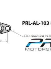 PRL Motorsports GT Turbo -8AN Ported Oil Drain Flange Slotted for Honda Civic 2016-2021                                     - PRL-AL-103-8AN - Image 3