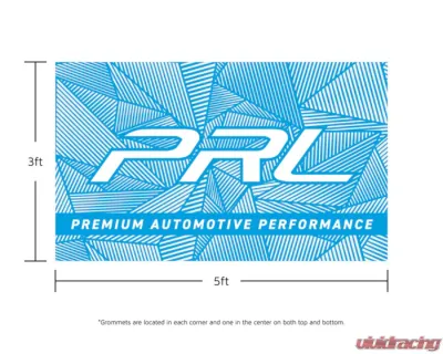 PRL Motorsports Garage Flag - PRL-FLAG-FRACTAL, Durable Polyester, 3x5 ft, Black/White - PRL-FLAG-FRACTAL