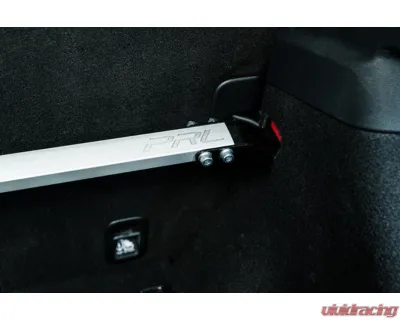 PRL Motorsports Throwback Rear Strut Bar for Honda Civic 2016-2021, Aluminum, Black - PRL-HCR-STRUT-REAR