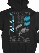 PRL Motorsports Blueprint Hoodie Black Size Small                                     - PRL-HOOD-BPRINT-BLK-S - Image 2