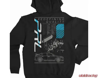 PRL Motorsports Blueprint Hoodie Black Size Small - PRL-HOOD-BPRINT-BLK-S